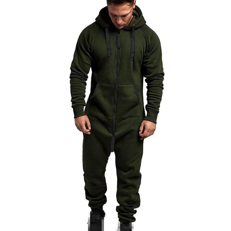 

Мужской камуфляжный комбинезон с капюшоном и длинными рукавами для повседневной носки** ArmyGreen,2XL