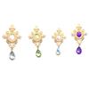 Water Drop Brooches Buttons Sewing Alloy Button Decor Accessories Diy Wedding