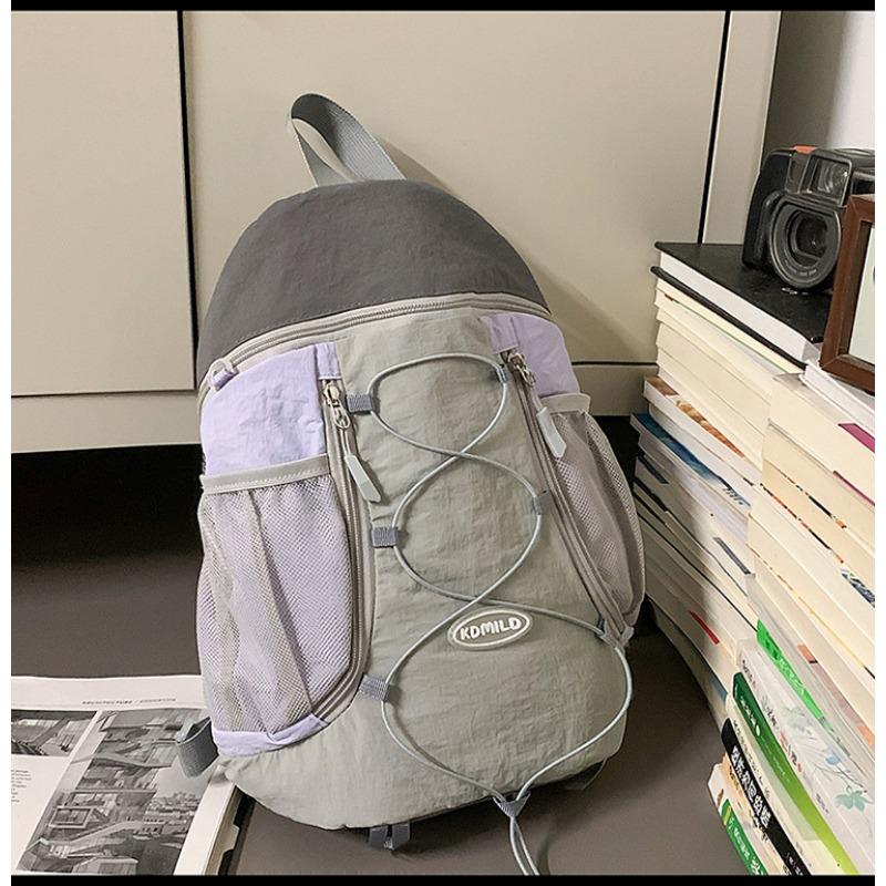 The New Schoolbag Is High-value, Fresh and Sweet, Contrasting Color Splicing Backpack, Couple Lightweight and Large-capacity Backpack.