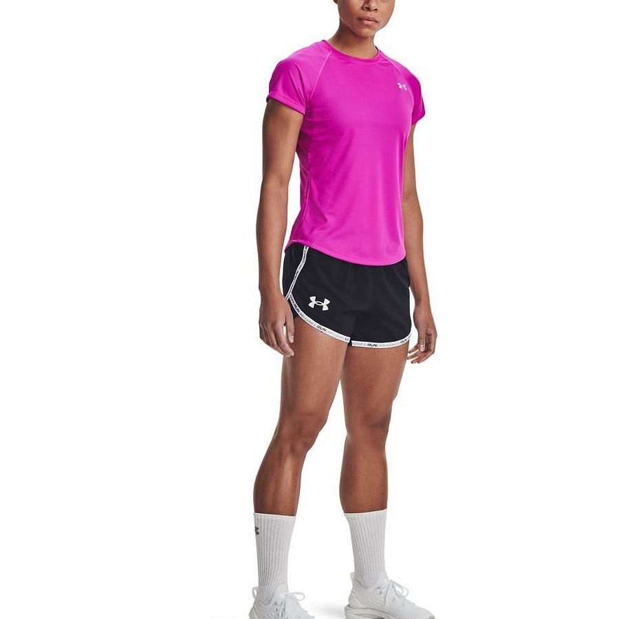 Under Armour Fly-By 2.0 Lauf-Schnelltrocknend Atmungsaktiv Freizeit-Shorts Damen-Shorts Schwarz 1361392-001