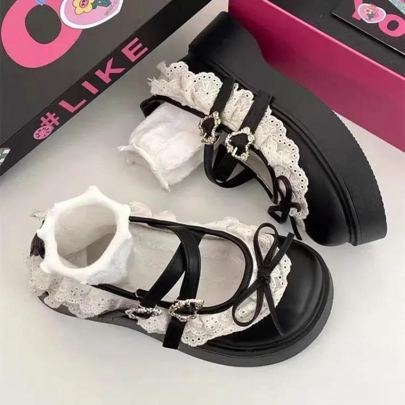 

2025 Брендовые женские туфли с пряжкой на ремешке, женские туфли на высоком каблуке, модные туфли-лодочки с бабочкой и бантом, женские новые бестселлеры, туфли на платформе и каблуках 40 чёрный
