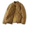 Chaqueta Cortavientos Cálida de Diseño Cuadrícula de Diamantes para Otoño e Invierno para Hombre Chaqueta Sencilla Holgada de Color Sólido
