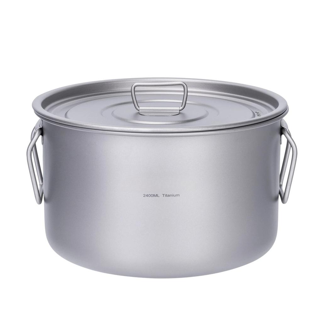 Lightweight Titanium Pot Outdoor Portable Cooking Set Backpacking Pot for Hiking Trekking Picnic Fishing