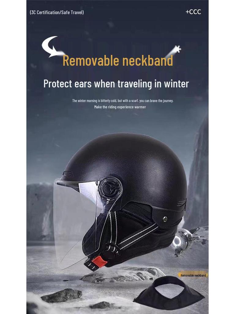 Certified 3C Electric Battery Motorcycle Helmet for All Seasons
