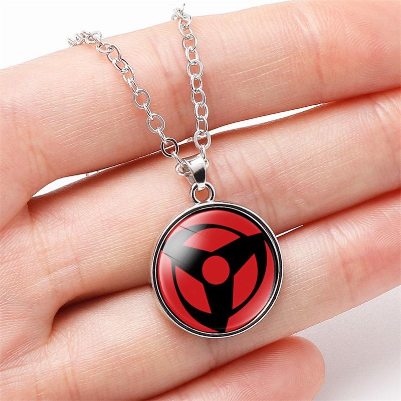 Anime Sharingan Eye Necklaces Uchiha Kakashi Mangekyou Pendant Necklace Goth New Fashion Chokers For Fans Women Men Gift