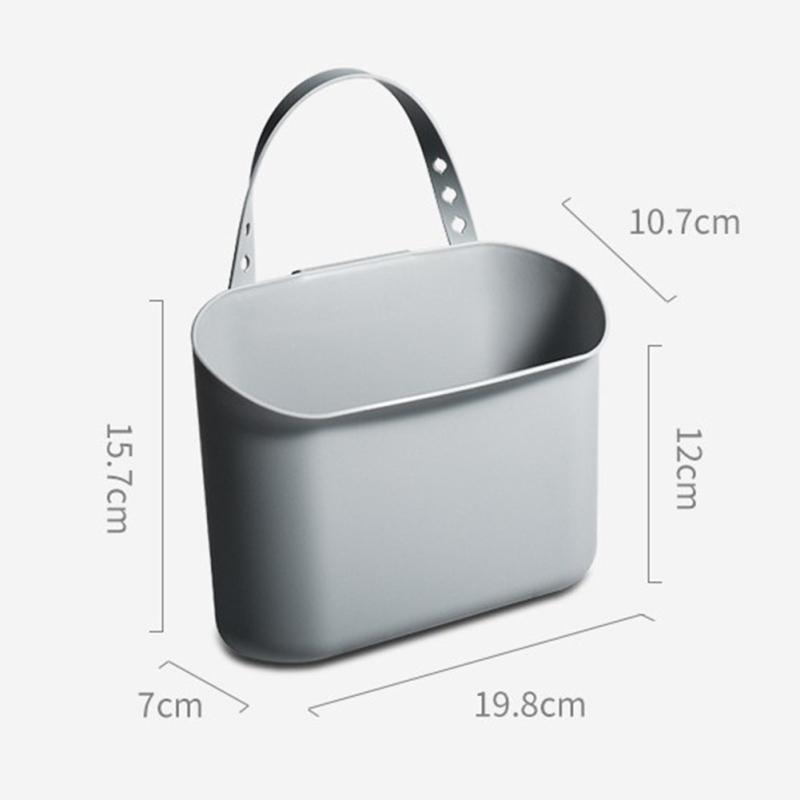 Storage Basket with Hanging Strap for Dormitory Bedside Organize