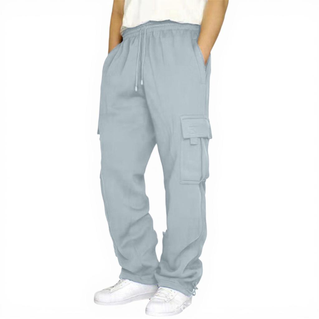 Men's Casual Loose-Fit Work Pants With Multiple Pockets