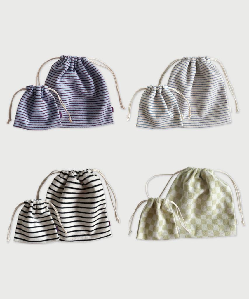 Unfold String Terry Pouch Small (8 Colors)