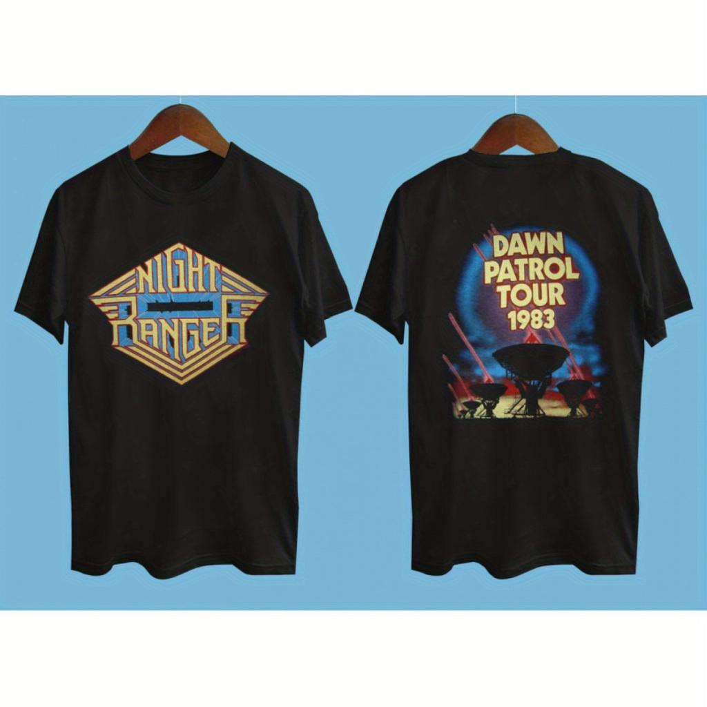 Night Ranger Damn Control Tour 1992 Graphic T-Shirt for Men Black Sizes S-4XL Round Neck Micro-Elastic Fabric Retro Band Design