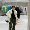 Big-name high-end down jackets for women's new hooded loose thickened puffs premium soft bread clothes winter