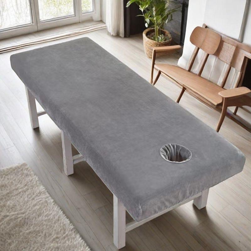 Kristall-Samt Spannbettbezug mit Loch für Massage-Therapie-Kliniken