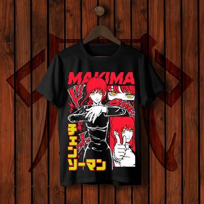 Chainsaw Man Makima Vintage Manga Panel Streetwear T-Shirt, Unisex Anime Fan Casual Short Sleeve Top