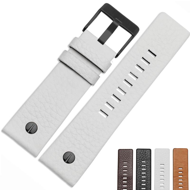 New Fashion Cowhide Watchband with Rivet Watch Strap Belt Bracelet for Diesel DZ7313 DZ7333 7322 7257 4318 7348 7334 Replacement