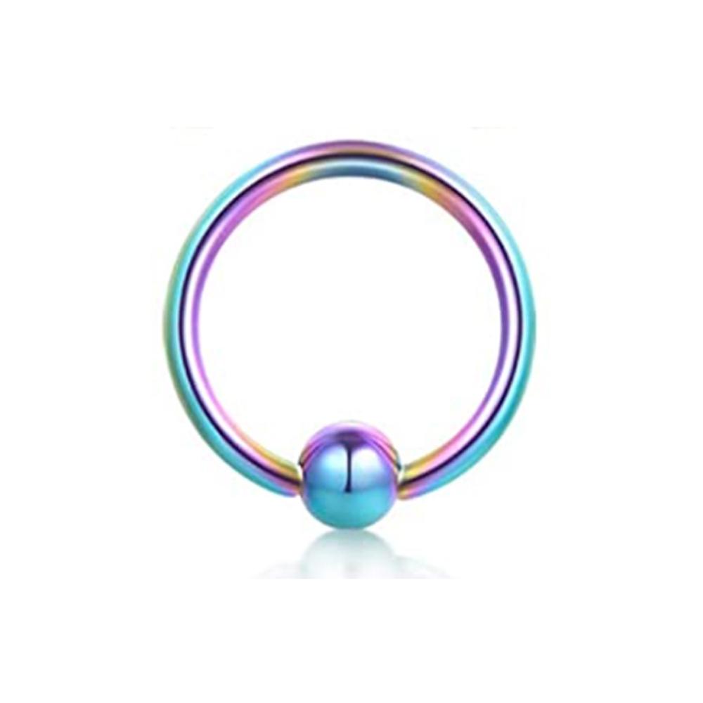 WKOUD 16G Surgical Steel Septum Piercing Nose Hoop Clicker Ring Lip Labret Conch Helix Cartilage Daith Earring Hoop Jewelry