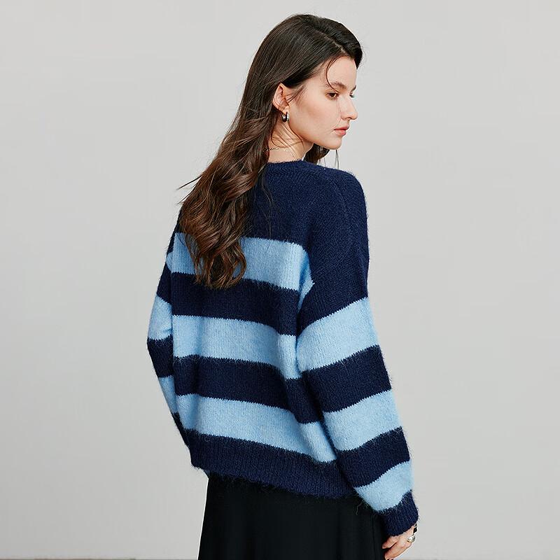 Chuyu Damen-Strickpullover mit Retro-Streifen, Herbst 2025