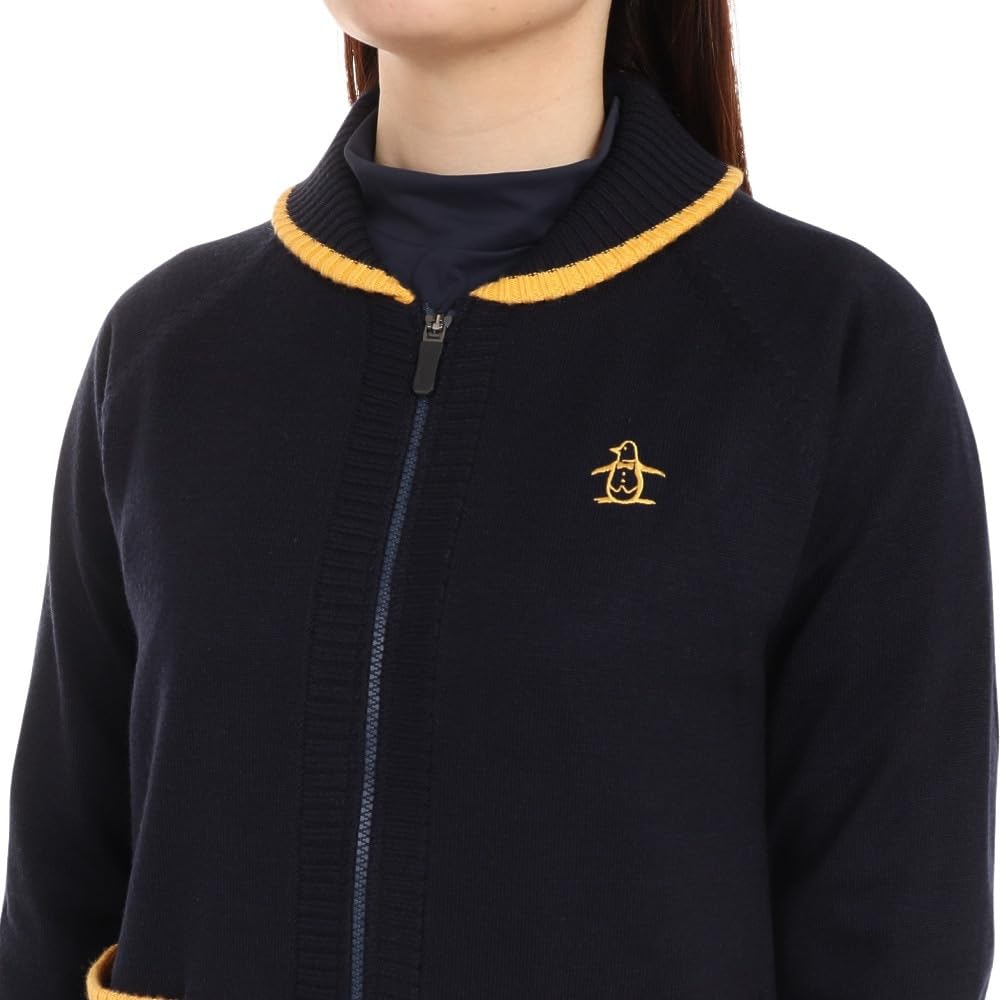 Sweater Windproof Full Zip Knit Blouson Warm Golf MGWWJL02 NV00 [Munsingwear] Women's (Navy)