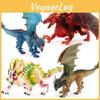 Modellino Dettagliato in Pvc di Creatura Fantasy Drago di Fuoco Sbalorditivo Bestia da Battaglia Collezionabile