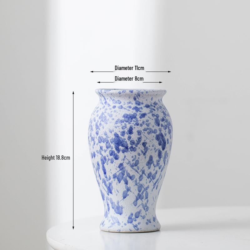 Minimalist Kiln-Fired Ceramic Vase: Home Living Room Decor for Fresh or Dried Flowers