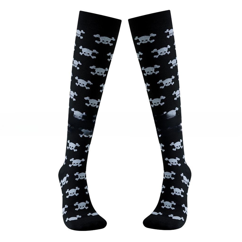 5 Pairs Of Halloween Pattern Compression Socks Halloween Compression Socks Manufacturing