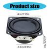 2Pcs 40mm 4Ohm 5W Portable Speakers 2inch 16 Cores Small Full Ranges Rubber Side Inner Magnetic Speakers Replacement