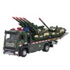 Flatbed Truck Toy with 2pcs Tank Simulation Alloy Military Truck Model Diecast Military Transporter