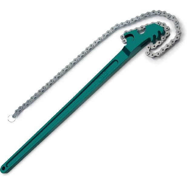 12 Inch Sturdy Carbon Steel Adjustable Heavy Duty Ratcheting Chain Oil Filter Wrench Reversible Chain Style Pipe Fitter With Multi-Purpose
