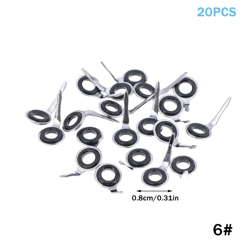 Non Ceramic Ring 20PCS MKG 1.0S 1.5S 2.0S 3.0S for Model Fishing Rod Mini Repair Guides.