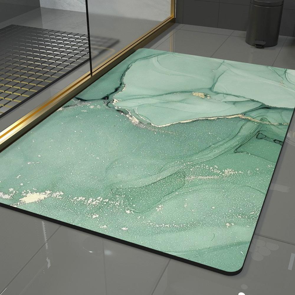 Simple Printing Bathroom Thickening Mat Bath Non-slip Carpets In Wash Basin Bathtub Side Floor Rug Shower Room Doormat Memory Foam 3D Pad