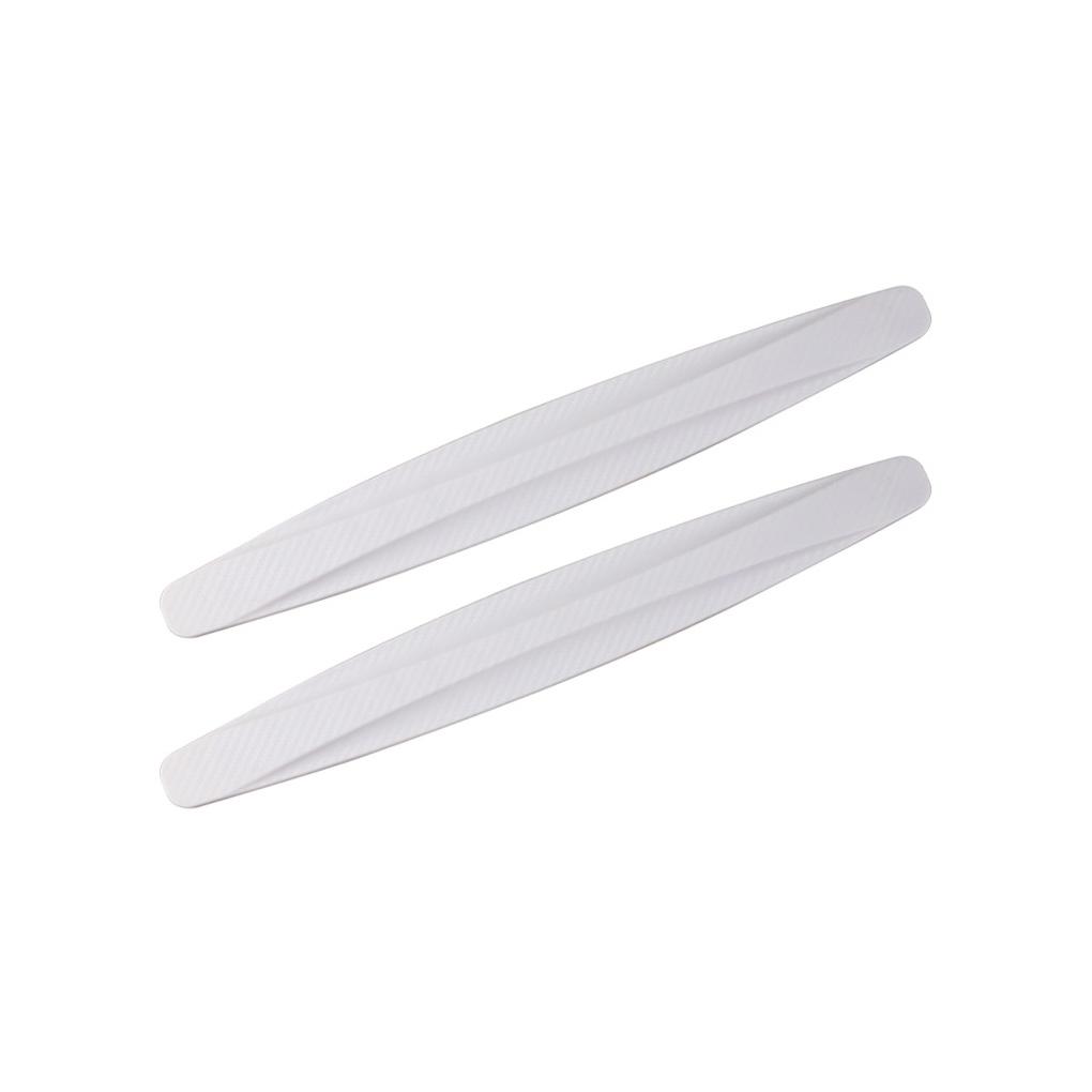 

2 Pieces Car Bumper Strip Nonslip Removable Auto Protector Vehicle Anti-collision Protective Sticker Front Rear Universal white