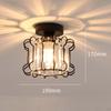 Crystal Ceiling Light Semi Indoor Lighting Metal 27 Base Decorative Lamp Mini Chandelier for