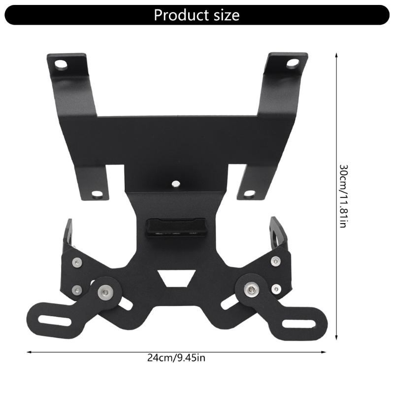 Motorcycle Rear License Plate Frame Motorbike Scooter Rear Light Mount Holder with LED Light Modification