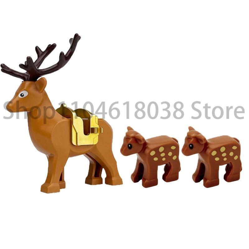 City Animal Zoo Farm MOC Building Block Pig Chicken Sheep Crocodiles Panda Dolphin Elephant Gorilla Fruit Eagle Bricks Toys A31