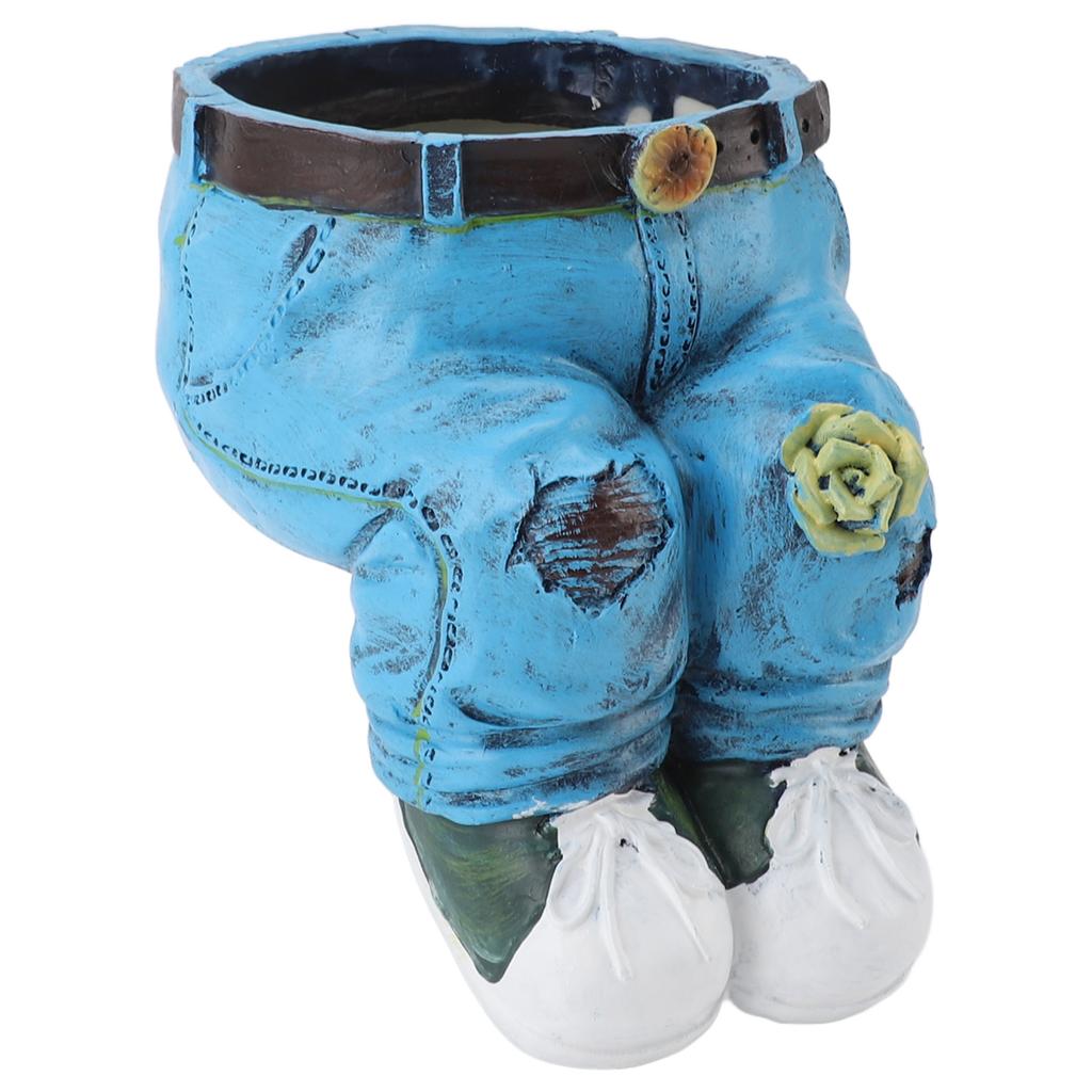 Pants Flower Pot Fashionable Resin Planter, Stylish Gift for Home, Garden, Yard, Lawn,  ,   with Balcony Garden Decoration