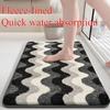Fleece-lined Entrance Door Mat, Absorbent Floor Mat, Living Room Carpet, Bathroom Non-slip Foot Mat