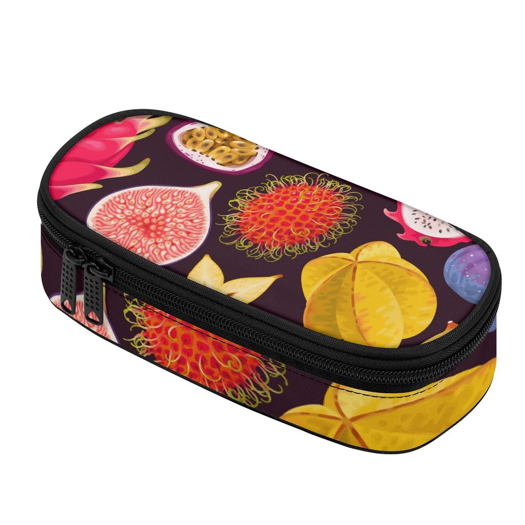 Pen Case Smooth Zipper High Capacity Durable 300D Polyester with Main Compartment Mesh Pocket and Pen Slots for Students