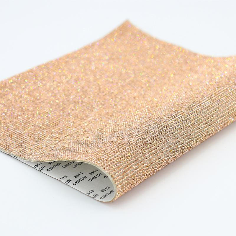 VC  SS6 8 Glass Crystal Eco-Friendly Self-Adhesive Rhinestone Sticker Flat Back Non-Hot Fix Rhinestone Sheet Mesh for