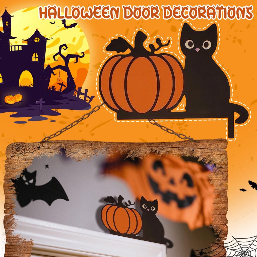 Decorative Metal Cat Door Decorations, Corner Decorations, Door Frames, Halloween Corner Decorations