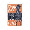 Danger Zombies Zone Retro Sign Metal Plaque Vintage Bar Pub Wall Decorative Plates Funny Poster Home Decor 20x30 CM