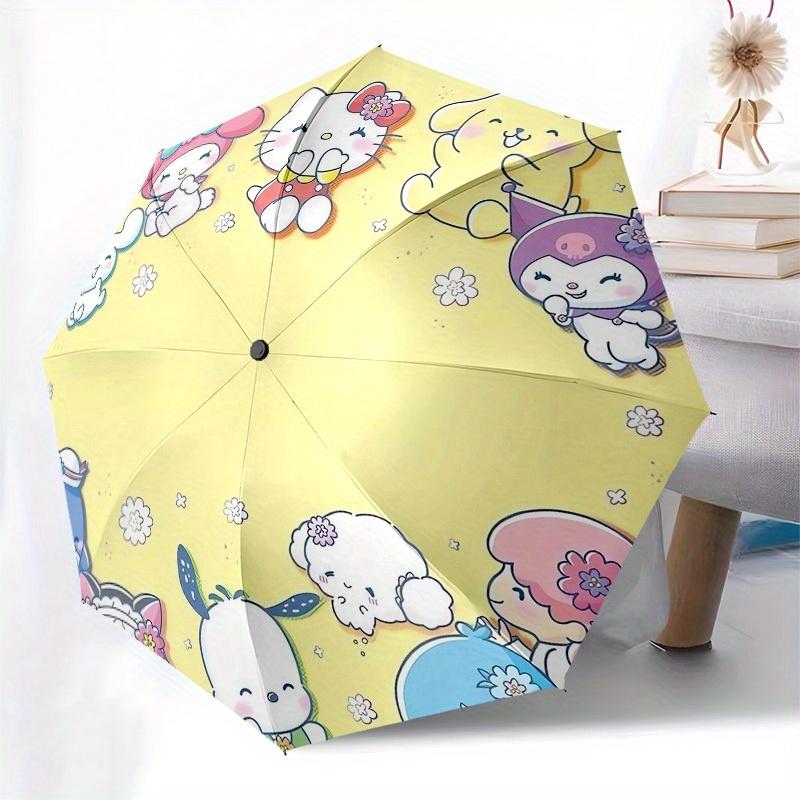 1pc Hello Kitty Friends Circle Umbrella with Plastic Handle,Suitable for All Seasons Home Travel Outdoor UmbrellaSanlio281
