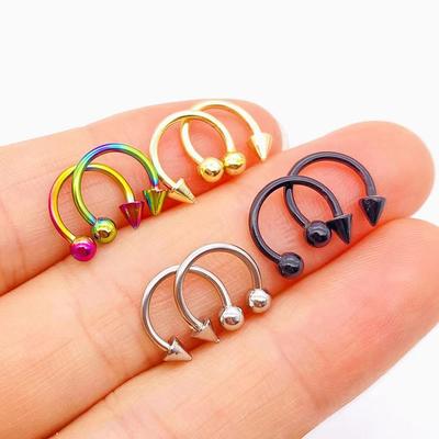 Galvanisierter U-förmiger Nasenring Schmuck aus Edelstahl