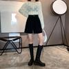 Plus Size High Waist Corduroy Wide Leg Pants Bootcut Shorts for Women - Petite Casual Autumn Winter 2024