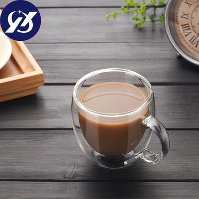 Simple Style Coffee Cups Tea Set Mugs Beer Drink Office Mug Transparent Drinkware Double Glass Cup