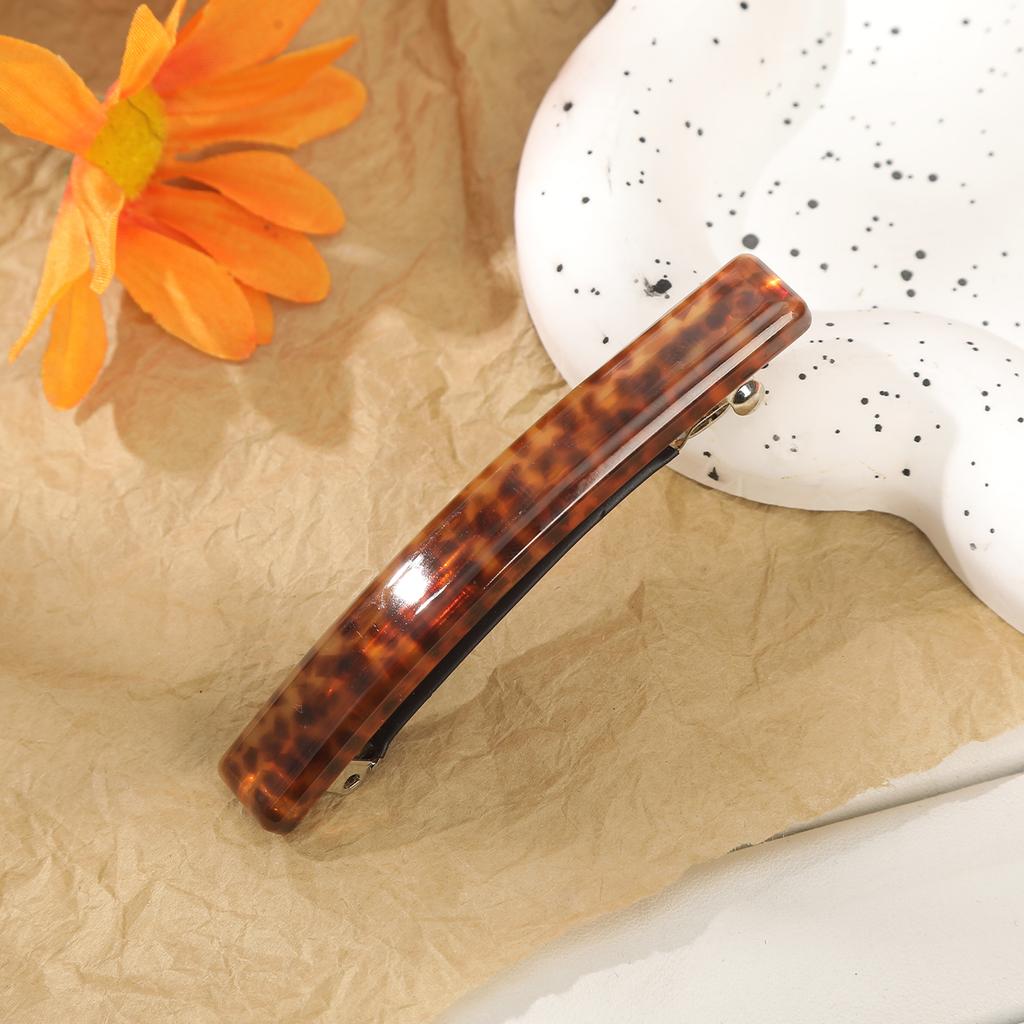 AWAYTR Retro Amber Bow Duckbill Hairpin Brown Acrylic Hair Clips Valentine Headwear Girl Hair Accessories Festival Gift