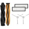 Vacuum Cleaner Replacement Parts For DREAME D20 Plus Includes 2 Filter + 2 Side Brushes + 1 Roller Brush, Easy Installation