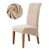 Velvet Chair Cover Stretch Dining Chair Cover Winter Warm Long Back Chair Cover Washable For Kitchen Home Hotel Wedding 1 Pcs