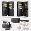Compatible For iPhone 12 Mini 5.4 Inch Case CASEME C39 RFID Zipper Wallet Stand Leather Cover with Strap