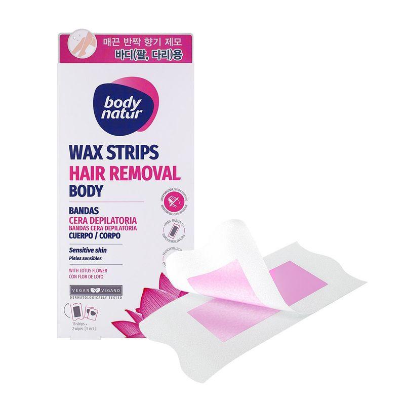 Body Natur Hair Removal Wax Strip for Body 16 x 3