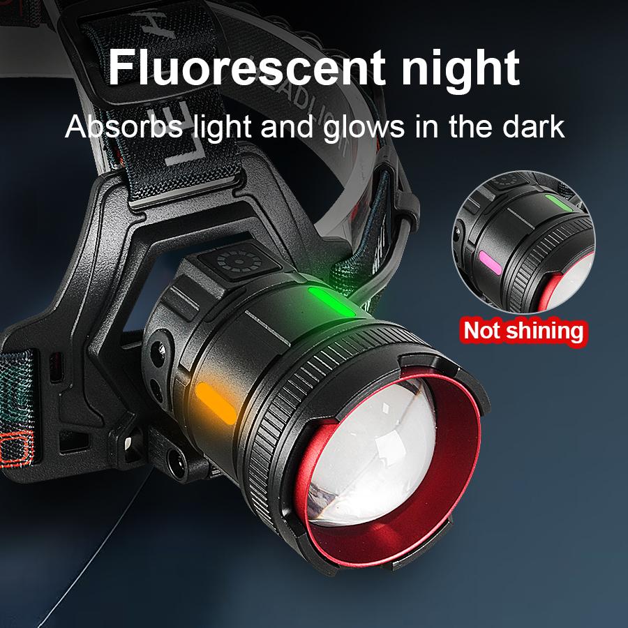 2026 LED Sensor Headlight Super Bright 1000M Headlamp Most Powerful Head Flashlight Waterproof Outdoor Fishing Lantern