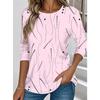 Women's T shirt Long Sleeve Graphic Geometric Vintage Stylish Casual Long Sleeve Crew Neck Regular Tops