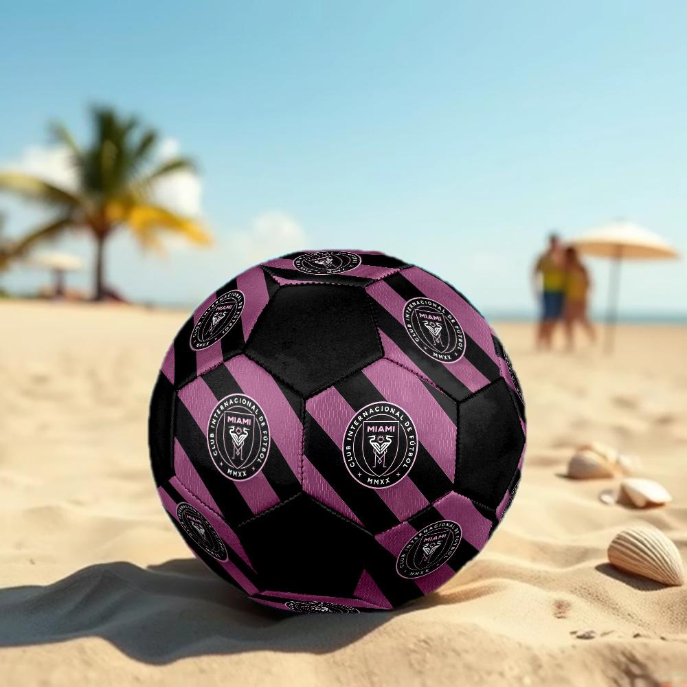 Inter Miami CF Soccer Ball Colorful All Ages Machine Stitched PVC Competition Ready Durable High-Bounce.SIZE5